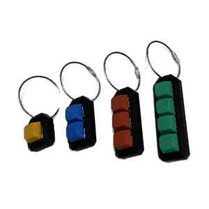 Mechanical Keyboard Clicking Fidget Swidget Toy Keychain Customizable Handle and Key Colors
