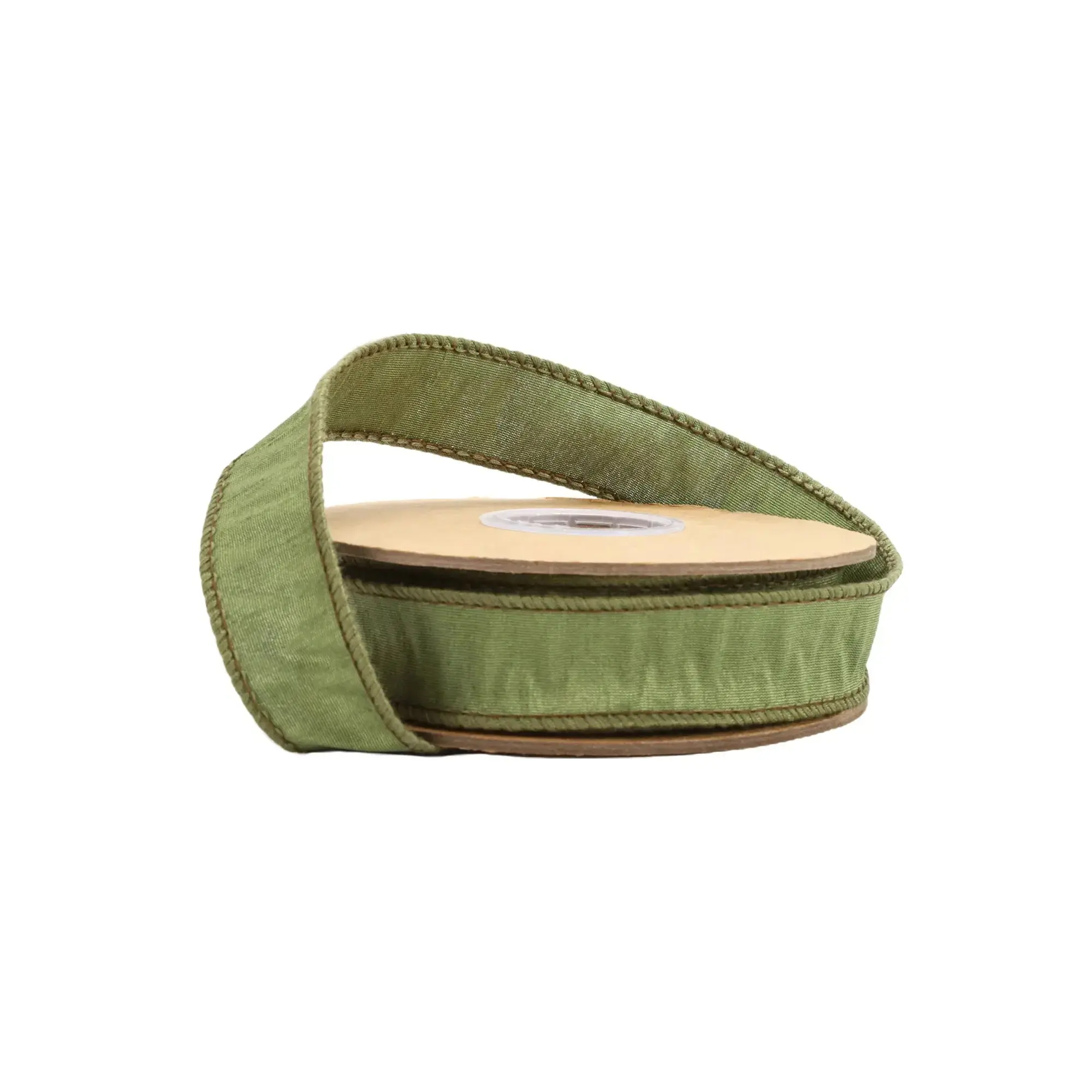 1" Wired Dupioni Ribbon | 10 Yards | Moss