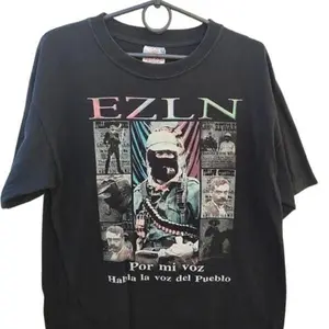 Vintage Ezln Subcomandante Emiliano Zapata Revolution 90S T-Shirt - Rare Unisex Graphic Tee Cotton Fit