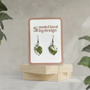 Monstera Albo Dangle Earrings