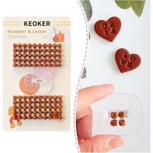 Number & Letter Stamps for Clay - Polymer Clay Stamps, Works Great with Clay Cutters, Polymer Clay Tools