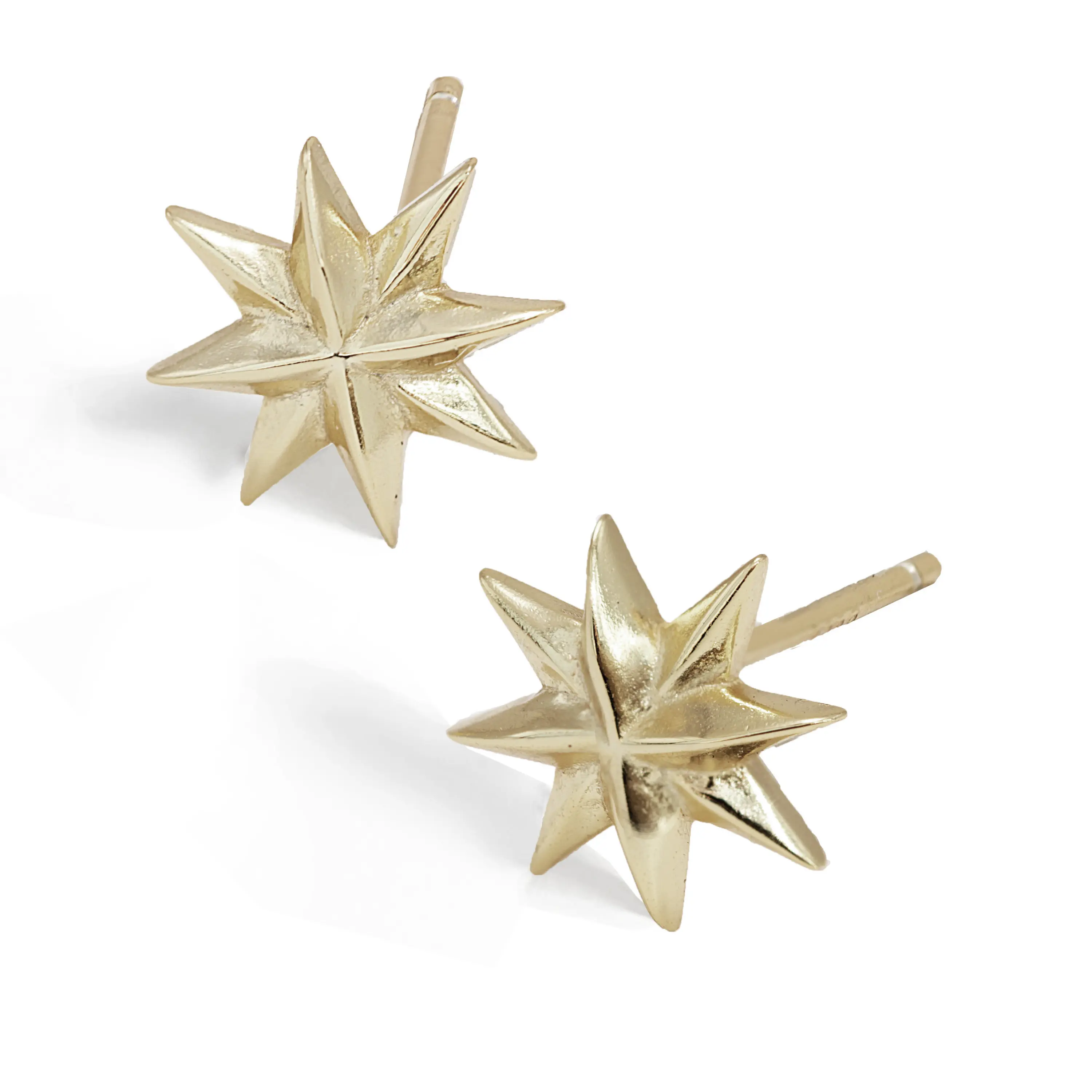 SONIA HOU Holiday Sparkle Star Stud Earrings | S925 Sterling Silver Dainty Small Christmas Festive | Minimalist Chic Fashionable Trendy Exquisite