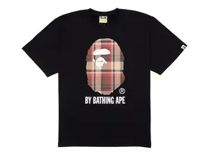 BAPE Men's Check By Bathing Ape Tee Black/Red, from StockX