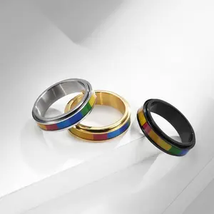 Rainbow Pattern Rings