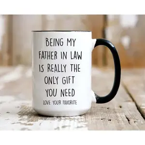 Being My Father In Law Mug, Father In Law Gift, Fathers Day Gifts, Ceramic Mug From Bride, Dad In Law Birthday Gifts Cup, 11 15oz Ceramic Cup