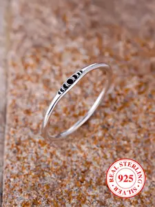 S925 Sterling Silver Vintage Eclipse Design Ring, Fashion for Women & Men, Trendy All-match & Exquisite Jewelry for Birthday Gift, Elegant Casual Ring, Elegant Everyday Ring