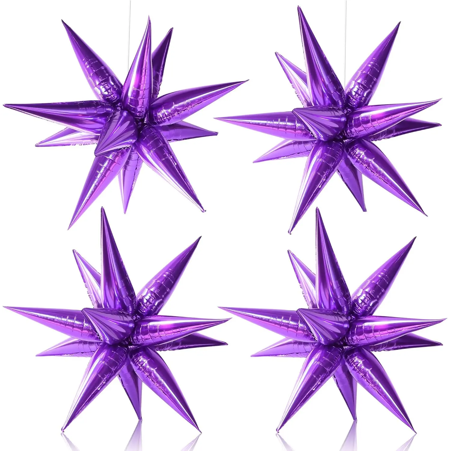 50PCS 20 Inch Purple Star Foil Balloons for Galaxy, Graduation, or Themed Party Decorations