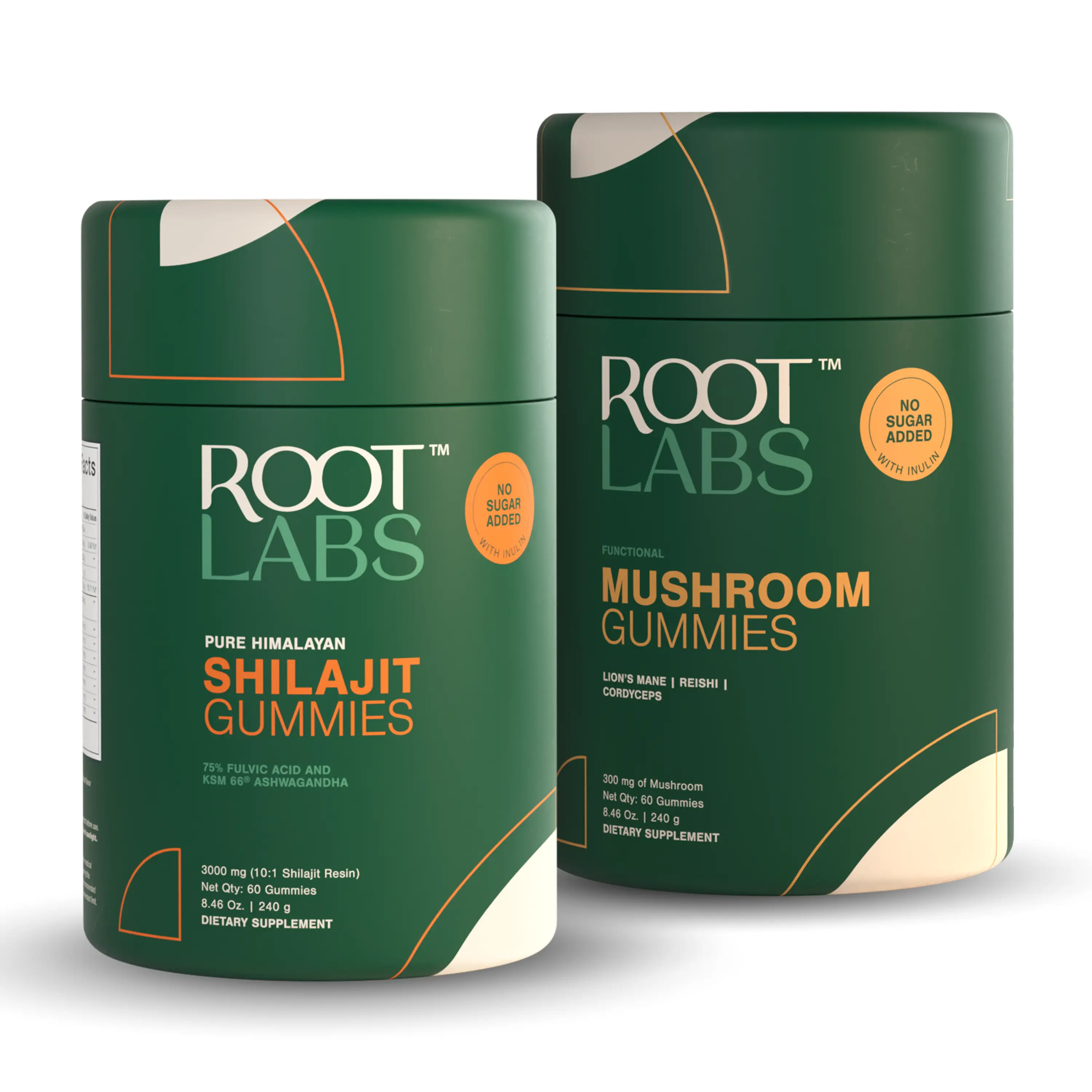 Root Labs Shilajit & Mushroom Gummies Combo Pack | 1 Month | 60 Chewables X 2 Healthcare Natural