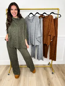 Dear Scarlett Kindred Style High-Rise Ribbed Wide Leg Set - 3 colors!