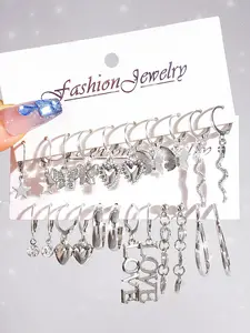 Women's Elegant Rhinestone Decorated Dangle Earrings, Exquisite Trendy Heart & Letter & Butterfly & Snake Decor Dangle Earrings, Chic Gorgeous Jewelry As Gift for Girlfriend, High Quality Earrings