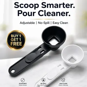 Protein Powder Sliding Spoon with Funnel, BPA-Free Creatine Scoop for Pre-Workout, Coffee, Formula & Smoothies, No-Spill Powder Funnel Scoop