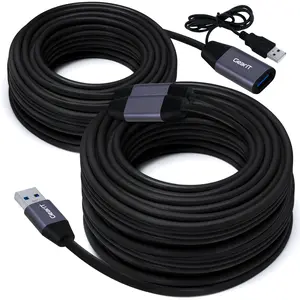 GEARit USB 3.0 Active Extension Cable A-Male to A-Female USB Repeater with Signal Booster for Quest Link, Xbox, PlayStation, Printer, Webcam