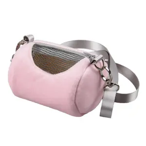 Pet Supplies Flying Squirrel Pet Travel Backpack Portable Hamster Cylindrical Shoulder Bag Guinea Pig Warm Small Pet Bag