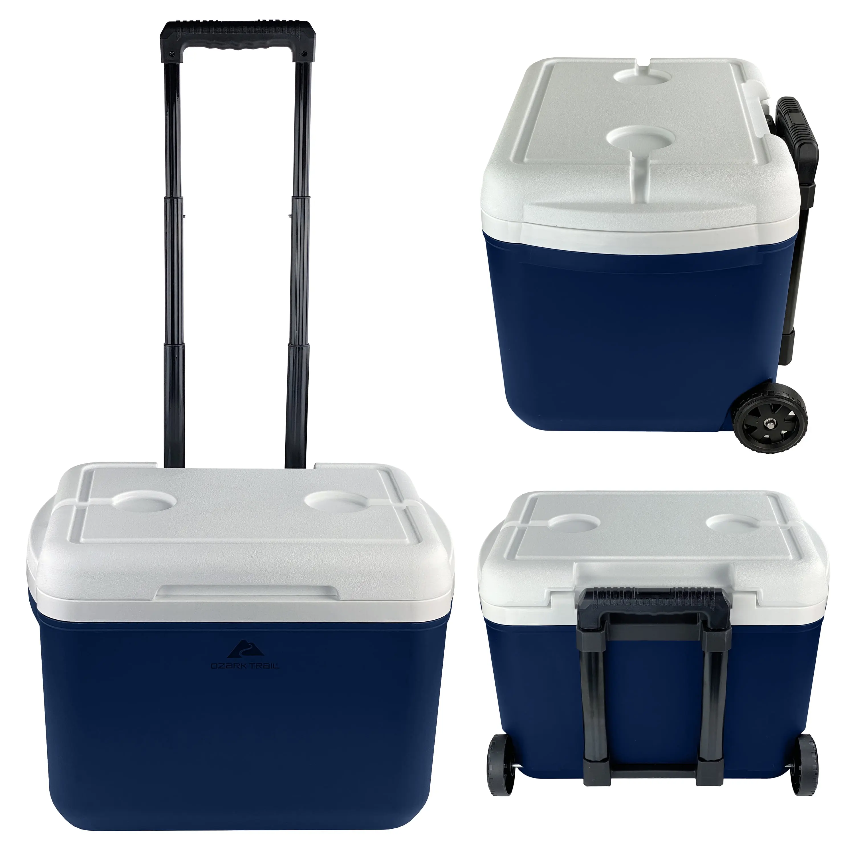 Ozark Trail Hard Side Wheeled Cooler - 30 Qt Capacity, Holds 42 Cans, for Camping, Hiking Outdoor Activities