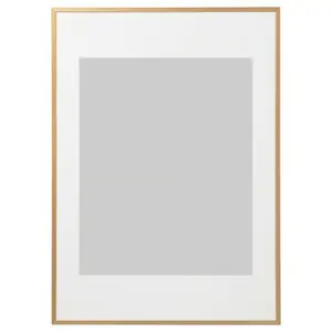 Frame, gold, 19 ¾x27 ½ "Picture frames, poster frames, wall-mountable horizontally or vertically - slide-in frame strips, scratch-resistant wall gallery frames.