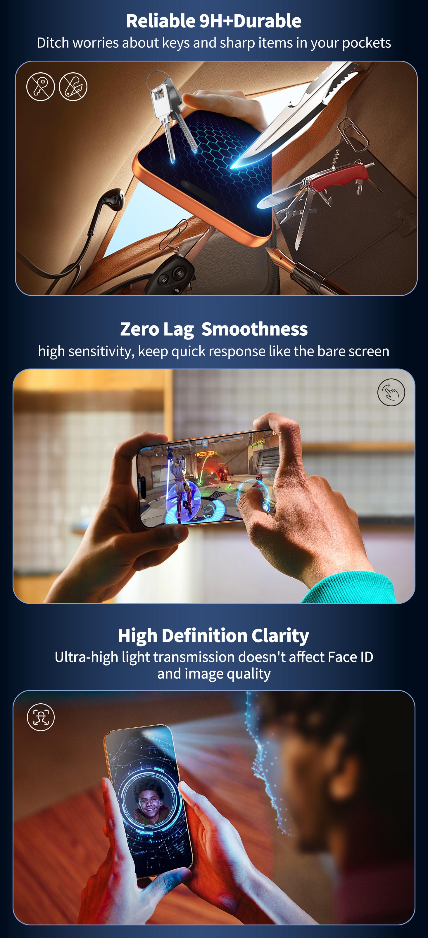 Ambison 2-Pack Matte Privacy Screen Protector for iPhone 17/16/15/14/13 Pro Max, with Easy Installation Tool | Anti-Spy, Anti-Glare, Full Coverage Tempered Glass Film | Anti-Fingerprint, Bubble-Free, Case-Friendly, Silk-Smooth, Shockproof Protection. Ambison 2-Pack Matte Privacy Screen Protector for iPhone 17/16/15/14/13 Pro Max, with Easy Installation Tool | Anti-Spy, Anti-Glare, Full Coverage Tempered Glass Film | Anti-Fingerprint, Bubble-Free, Case-Friendly, Silk-Smooth, Shockproof Protection.