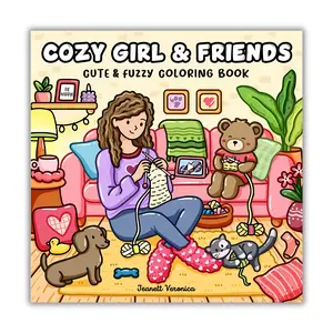 Cozy Girl & Friends: Cute and Fuzzy Coloring Book for Adults & Teens, Featuring Adorable Moments, Everyday Activities, and Sweet Nature Scenes (Cozy Girl Series)