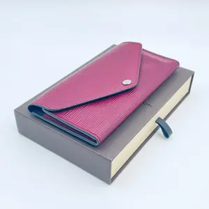 Pre-owned Louis Vuitton Epi Leather Small Leather Goods Epi Sarah Wallet Fuchsia