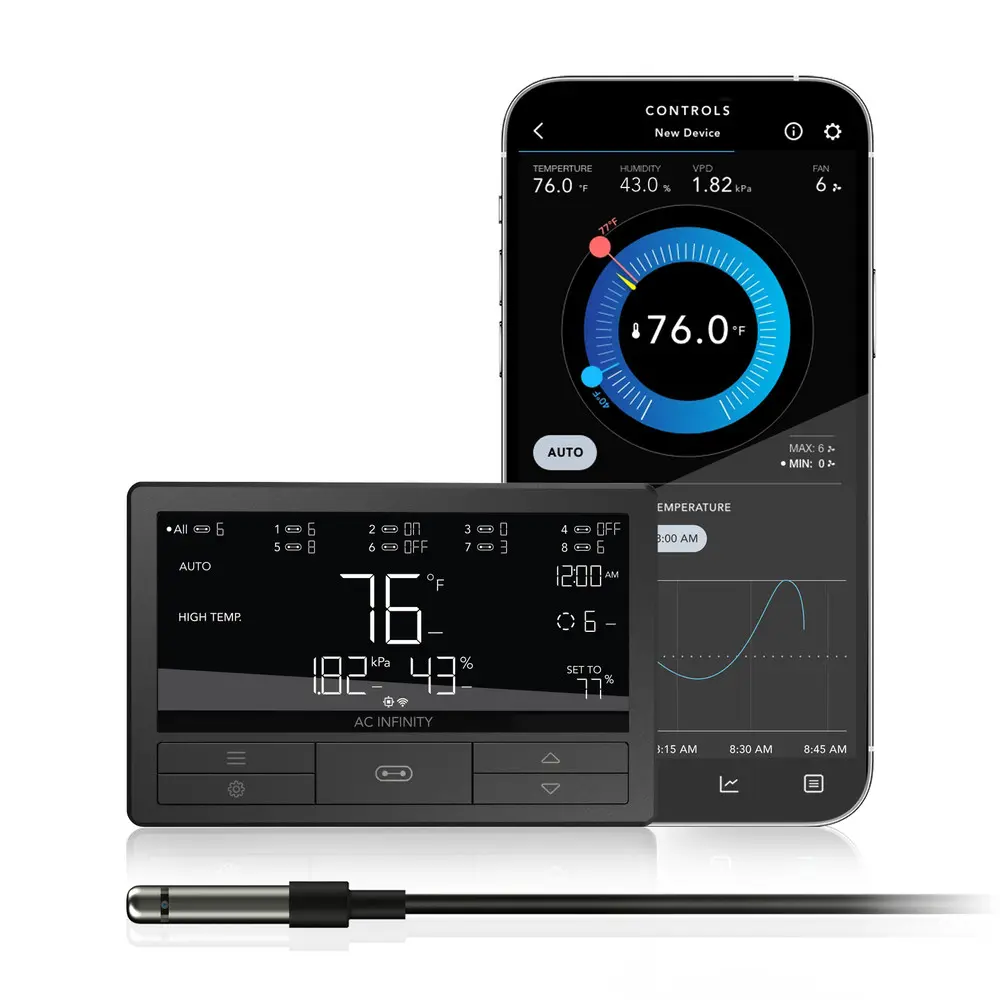 CONTROLLER 69 PRO+, Smart Climate Controller UIS 8-Port, with Temp Humidity VPD Sensor CONTROLLER 69 PRO+, Smart Climate Controller UIS 8-Port, with Temp Humidity VPD Sensor
