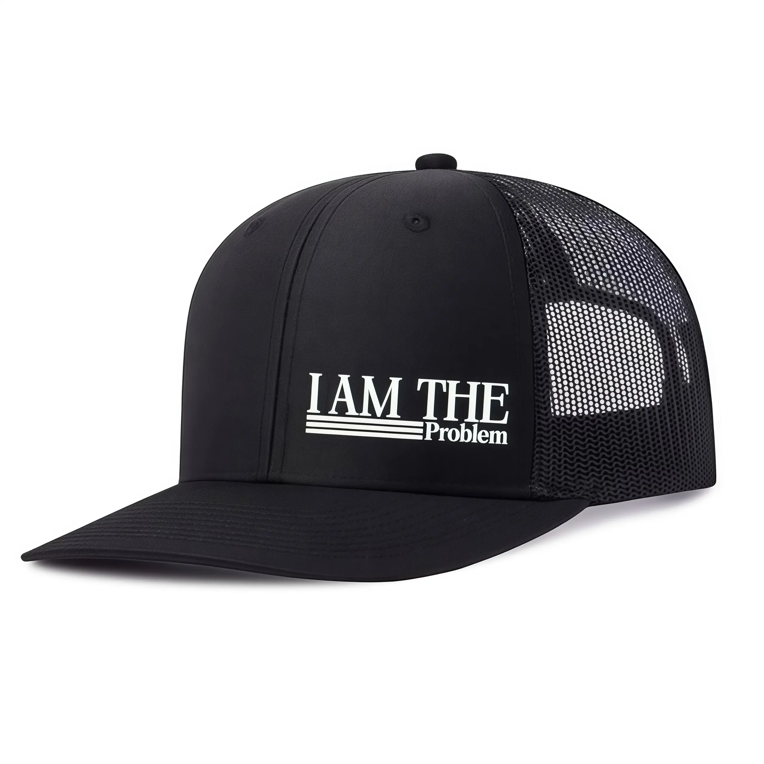 Funny "I Am The Problem" Lettered Trucker Hat - Adjustable Snapback, Sarcastic Humor, Mesh Back Baseball Cap for Male, Female Casual Wear, Mens Hats, Funny Hats