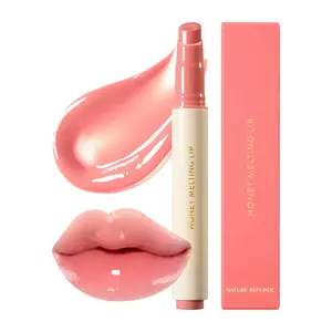 HONEY MELTING LIP (02 FIG) SOFT LIP STICK, korean lip, Lip Gloss, Glow lip, glossy, lip balm, lip crayon, jelly gloss, lip pen, tint, valentines day gifts, korean make up