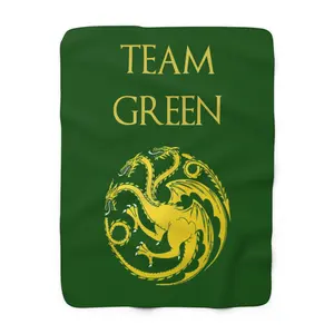 Soft Team Green Sherpa Fleece Blanket - Comfortable and Large