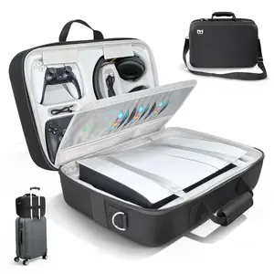 Carrying Case for PS5, Thickened Hard Shell Travel Bag for PlayStation 5 Console, Headset, Dual Controllers, Game Discs & Accessories – Protective Storage Organizer for Travel & Home, Valentine’s Day Gift for Gamers