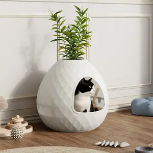 [dealsforyoudays] 2-in-1 Hidden Cat Litter Box Furniture Cabinet with Storage, Waterproof Resin Design, Odor Control, Space-Saving Cat House for Easy Cleaning