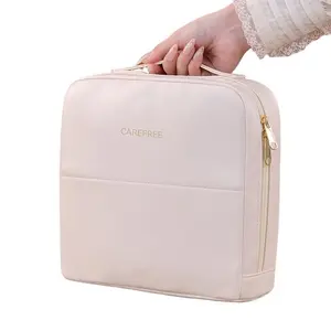 Multi-Layer Makeup Bag Portable Standing Large Capacity Cosmetic Organizer Handheld Travel Toiletry Bag