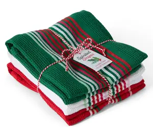 Design Imports Set of 3 Spirited Stripes Kitchen Towels