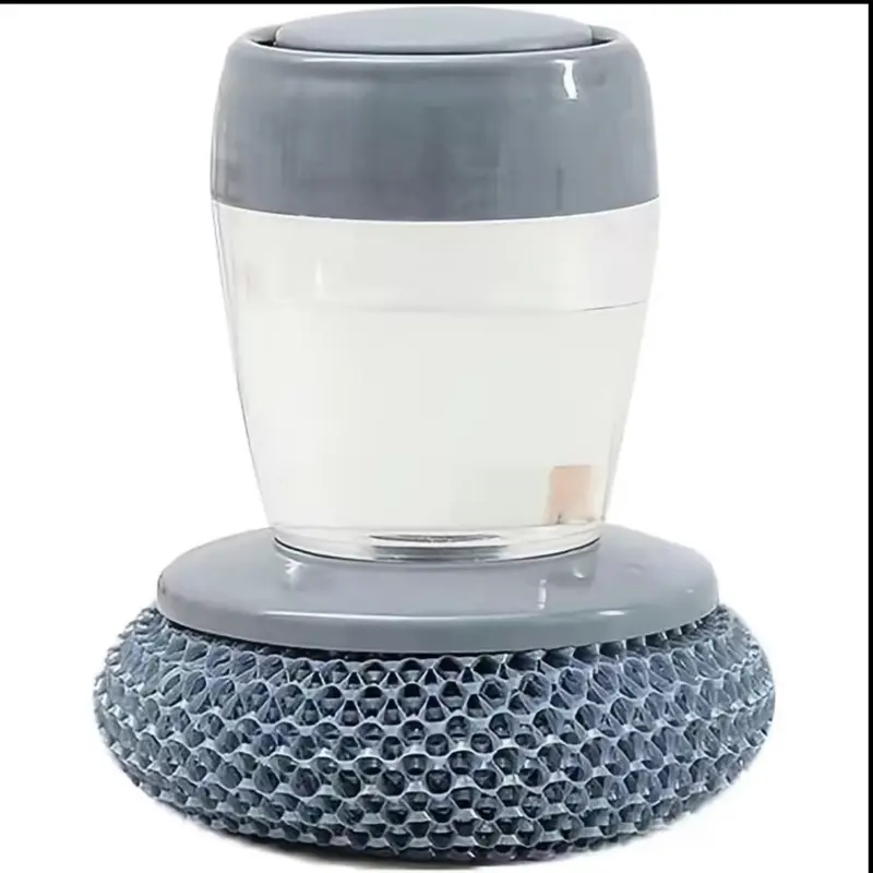 Soap Dispensing Dish Brush – Kitchen Cleaning Brush with Built-In Soap Dispenser