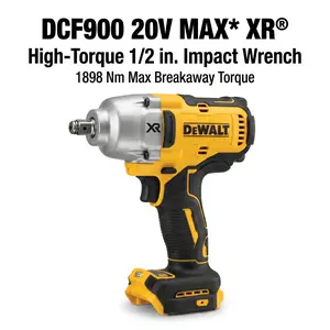 DEWALT DCF900NT 20V MAX XR Brushless 1/2" Impact  - 1898Nm High Torque, Bare Tool Only, No Battery/Charger  cordless electric power drill diy task spanner wrench professional grade