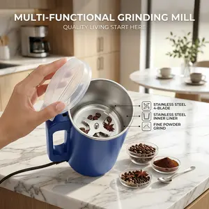 200W 600gram Large Capacity Grinding Machine Mill Grinder, Household Small Super Fine Powder Grinding Machine for Coffee Beans