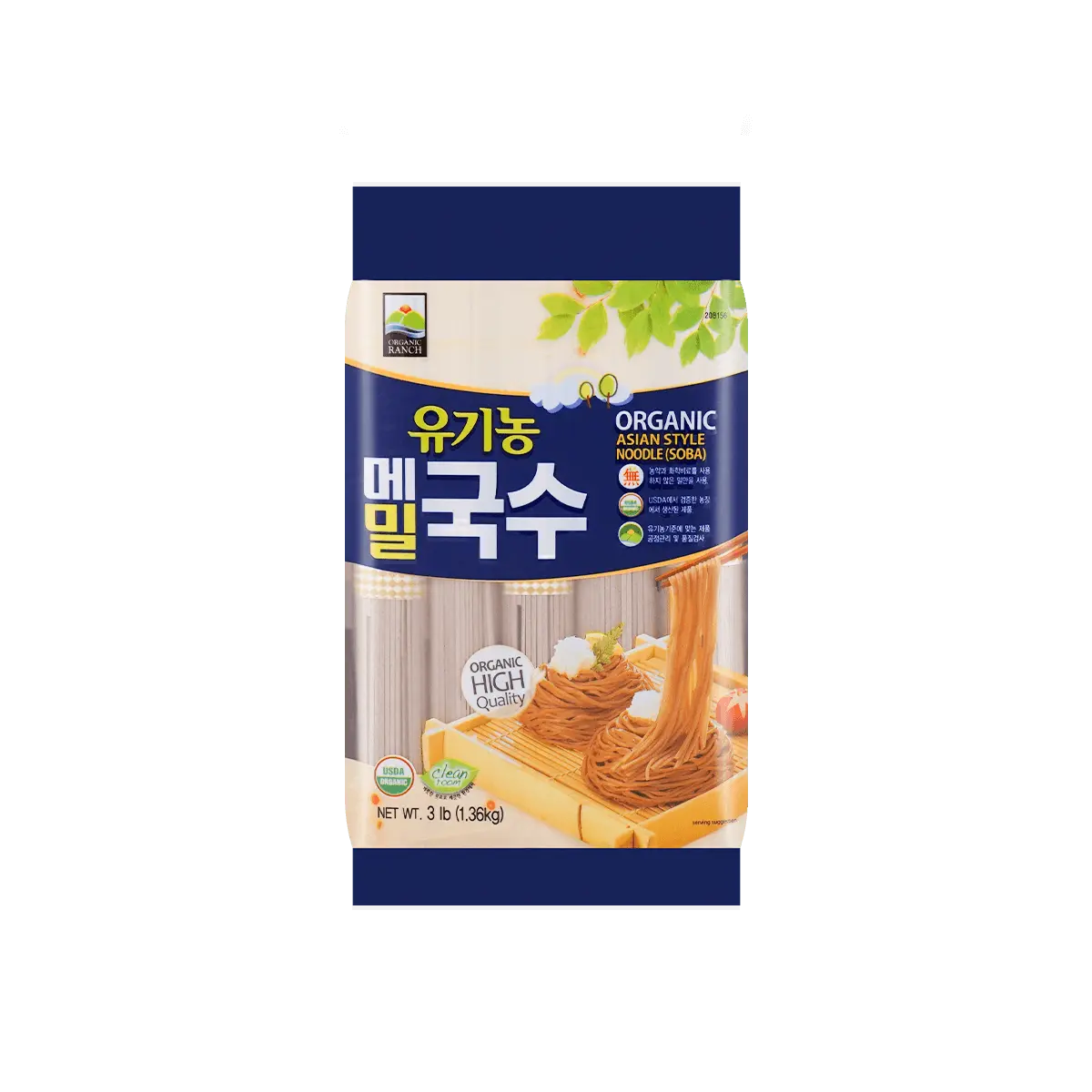 Organic Ranch Organic Buckwheat Noodles 3lb - Healthy Korean Soba Pasta for Ramen, Stir Fry & Salads