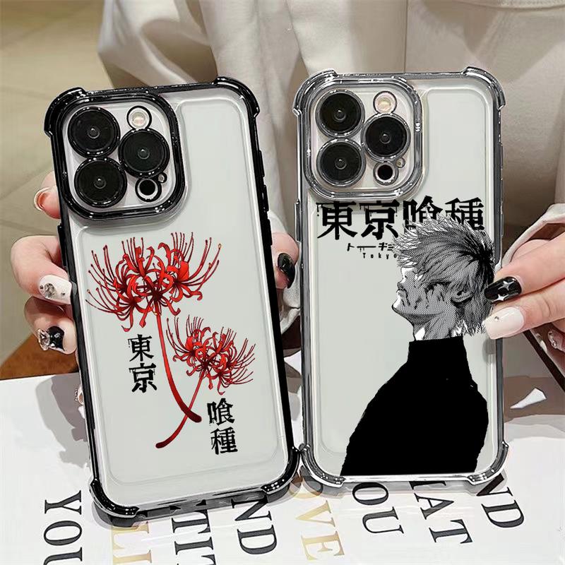 Anime cool Tokyo Ghoul Plating Phone Case For iPhone 17 16 15 14 13 12 11 Air Pro Max Plus Airbag Protective Personalized Casing