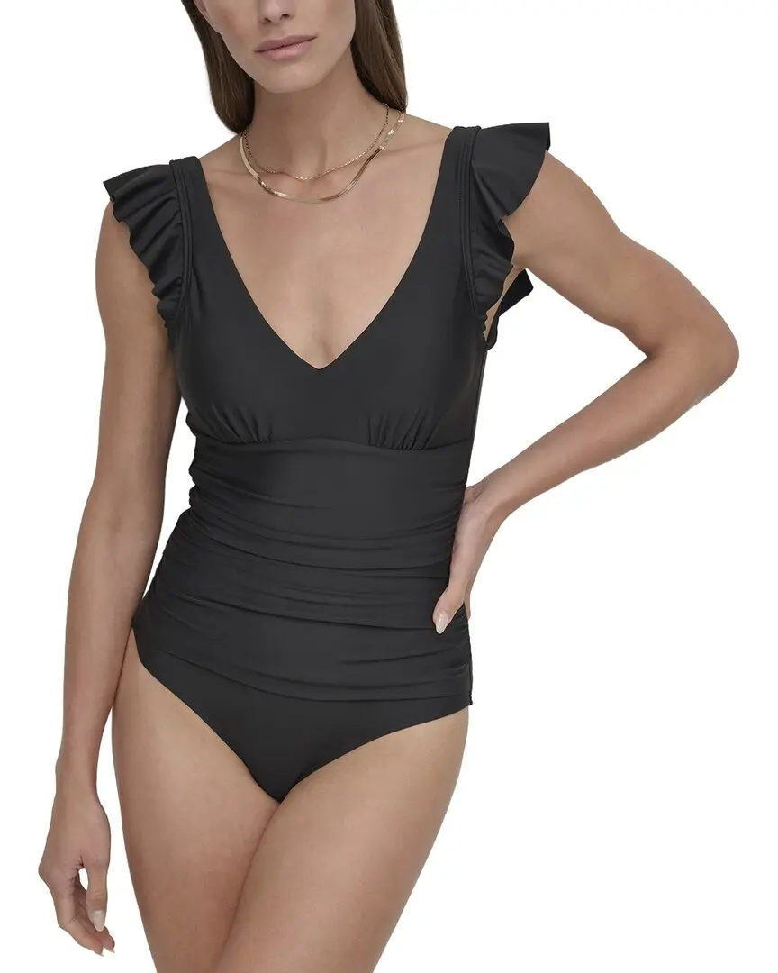 DKNY Ruffle Sleeve Swimsuit
