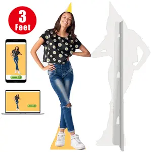 Customizable! Custom Photo Cardboard Cutout with Easel Stand，Perfect for Wedding & Birthday Party and Holiday ，Personalized High Resolution Stand Up Custom Cutout，Super Easy Assembly
