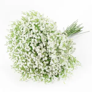 Artificial Bouquets Gypsophila Real Touch Faux Baby‘s Breath Plastic Flowers for Wedding Floral Arrangement Party Home Decoration