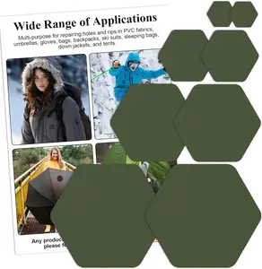 Down Jacket Repair Patches, Self Adhesive Nylon Repair Patch, Pre-Cut  Repair Patches for Down Jackets Coats Clothing Tents Sleeping Bags, Green 8 count