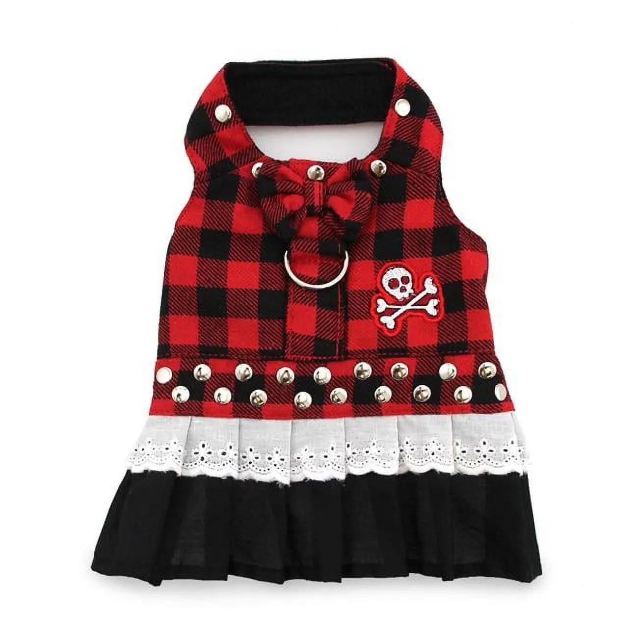 Doggles HADBXX14 Biker Dress Buffalo Plaid for Dog - Extra Small