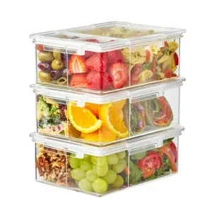 Bento Box Clear Food Storage Container, Set of 3 Bento Box Clear Food Storage Container, Set of 3