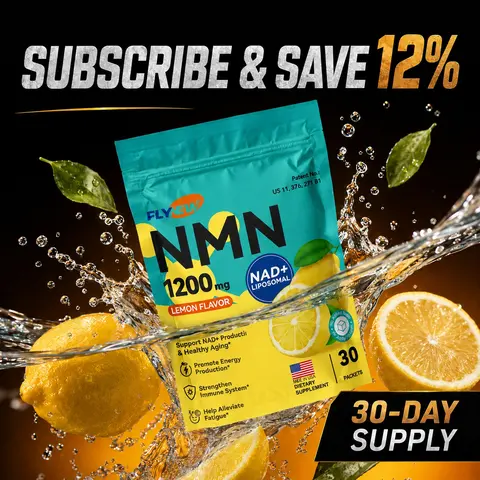 NMN 1200mg for Men - NAD+ Booster Powder with Liposomal Absorption, Taurine, PQQ & Vitamin C - Supports Energy, Stamina, Endurance & Mental Focus - Sugar Free Non-GMO Lemon Drink Mix, 30 Day Supply, Made in USA, 30 Packets per Bag