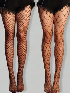 Gothic Style High Elastic Fishnet Women's Stockings/pantyhose/tights/skinny Pants, 2 Pairs Pack, Comfortable and Stylish
