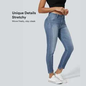 Halara Flex Mid Low Rise Zipper Pockets Casual Skinny Jeans