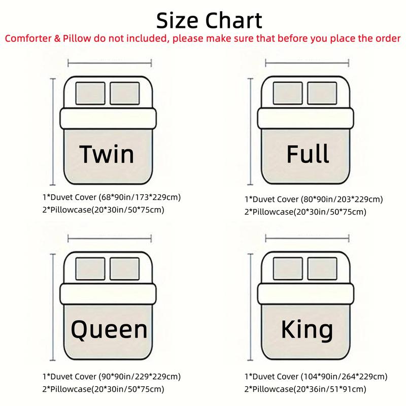 [Back To School] 3pcs Twin Size Modern Geometric Blue Grid Print Duvet Cover Bedding Set, Soft Comfortable For Bedroom, Guest Room (1*Duvet Cover + 2*Pillowcase, Without Core)