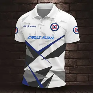 LIGA MX Cruz Azul Personalized Name Multi Color Polo ST2605