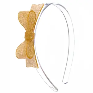 GOLD GLITTER BOW HEADBAND