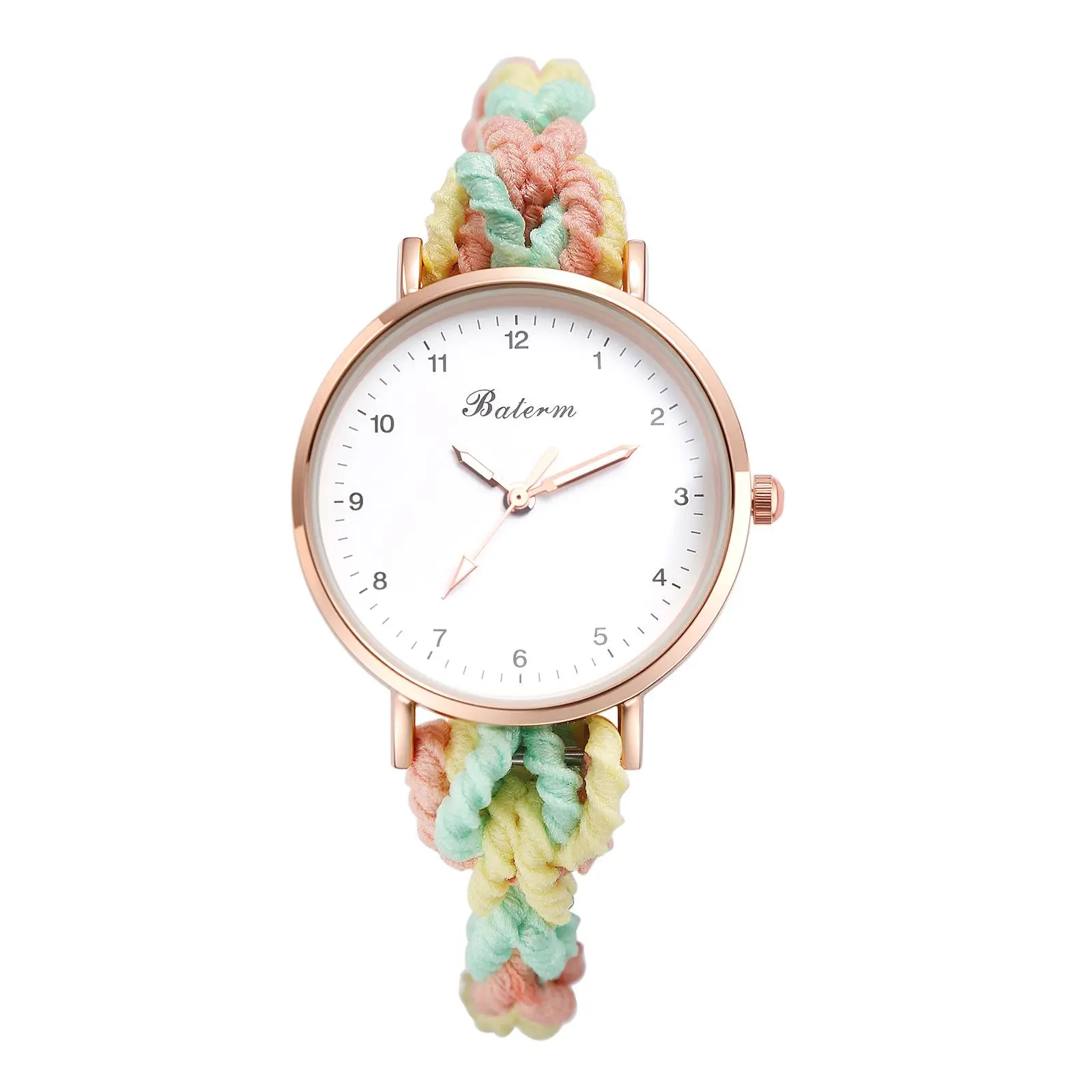 OIDEA Women's Wrist Watch - Casual Braided Fabric Strap, Ultra-Thin Analog Quartz Dial, Multi-Use Stretch Band for Students, Alloy Quartz Watch