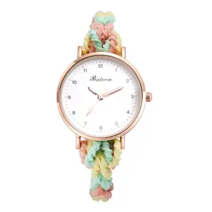 OIDEA Women's Alloy Quartz Watch - 1 ATM Water Resistance, Braided Fabric Stretch Band, Ultra-Thin Numeric Dial, Casual Trendy Wristwatch for Students summerwins,summerwins