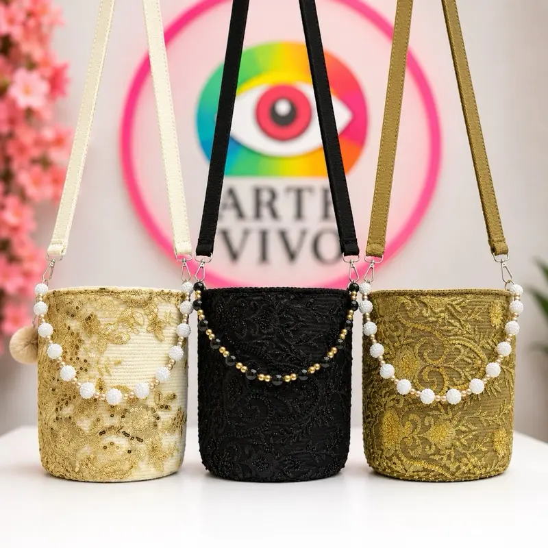 Medium Beaded Evening Bag | 2-in-1 Crossbody & Top Handle Purse | Elegant Cocktail Handbag | Formal Party Bag
